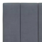 vidaXL Cuscino per testiera Hanko Grigio Scuro 60,2 Velluto
