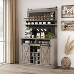 Mobile bar con spazio contenitore, credenza alta da caffè, dispensa grande da cucina con ante scorrevoli
