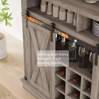 Mobile bar con spazio contenitore, credenza alta da caffè, dispensa grande da cucina con ante scorrevoli