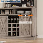 Mobile bar con spazio contenitore, credenza alta da caffè, dispensa grande da cucina con ante scorrevoli