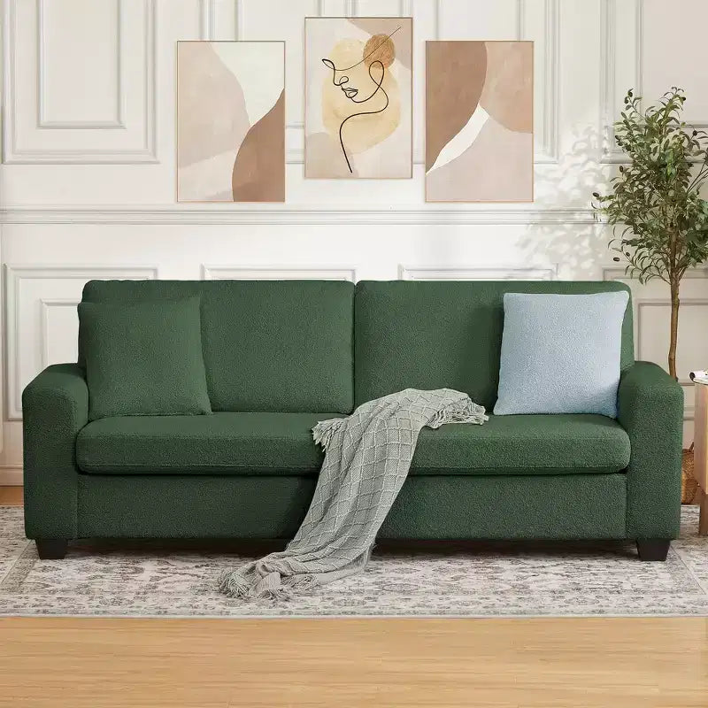 Divano moderno a 3 posti da 83 pollici, divano con seduta profonda e braccioli ampi, divanetto oversize con fodera rimovibile e lavabile, divano Cloud in peluche per camera da letto, appartamento