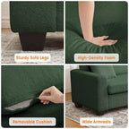 Divano moderno a 3 posti da 83 pollici, divano con seduta profonda e braccioli ampi, divanetto oversize con fodera rimovibile e lavabile, divano Cloud in peluche per camera da letto, appartamento