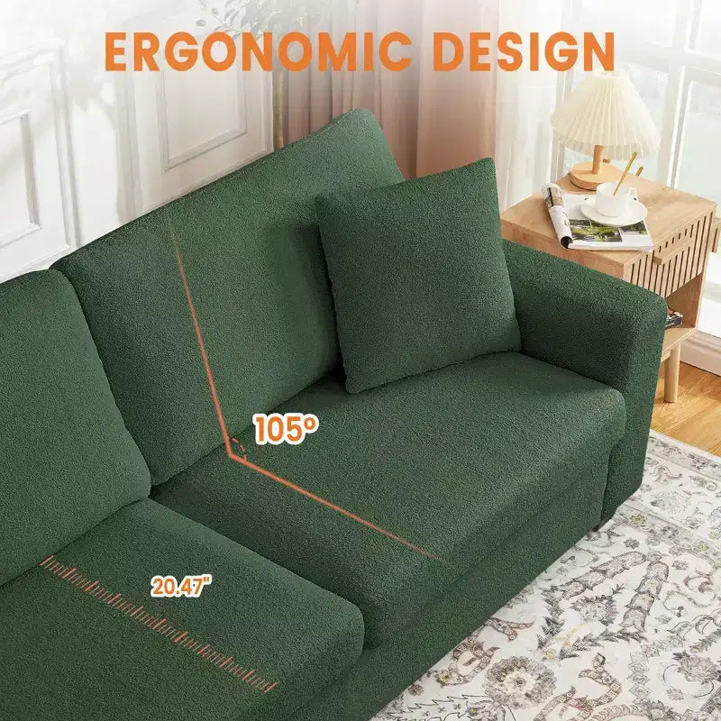 Divano moderno a 3 posti da 83 pollici, divano con seduta profonda e braccioli ampi, divanetto oversize con fodera rimovibile e lavabile, divano Cloud in peluche per camera da letto, appartamento