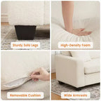 Divano moderno a 3 posti da 83 pollici, divano con seduta profonda e braccioli ampi, divanetto oversize con fodera rimovibile e lavabile, divano Cloud in peluche per camera da letto, appartamento
