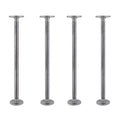 Pipe Decor 1/2 in. x 18 in. Round Flange Pipe Table Legs - 4 Pack