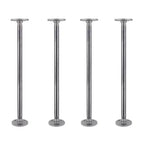 Pipe Decor 1/2 in. x 18 in. Round Flange Pipe Table Legs - 4 Pack