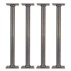 Pipe Decor 1 in. x 18 in. Square Flange Pipe Table Legs - 4 Pack
