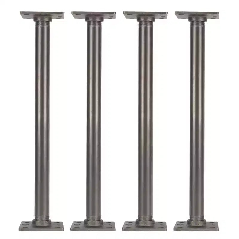 Pipe Decor 1 in. x 18 in. Square Flange Pipe Table Legs - 4 Pack