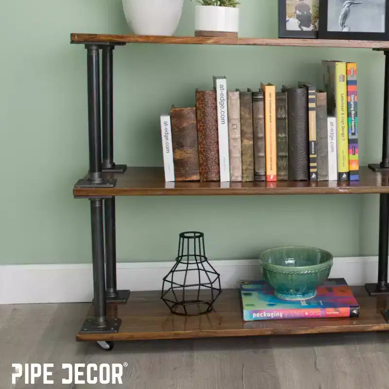 Pipe Decor 1 poll. x 18 poll. Gambe del tavolo a tubo con flangia quadrata - Confezione da 4