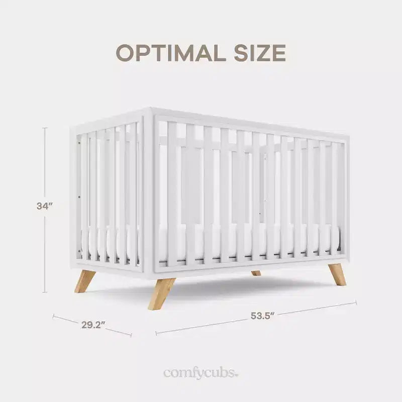 Culla per neonati Comfy Cubs da 0 a 3 anni - Altezza del materasso regolabile - Portata 36 kg per cameretta