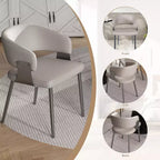 GDFStudio Sedie da pranzo imbottite in similpelle Modem Haversham con schienale curvo (set di 2)