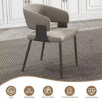 GDFStudio Sedie da pranzo imbottite in similpelle Modem Haversham con schienale curvo (set di 2)