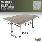 RESTORE Tavolo da pranzo in legno massello Riverstone Grey di Pipe Decor
