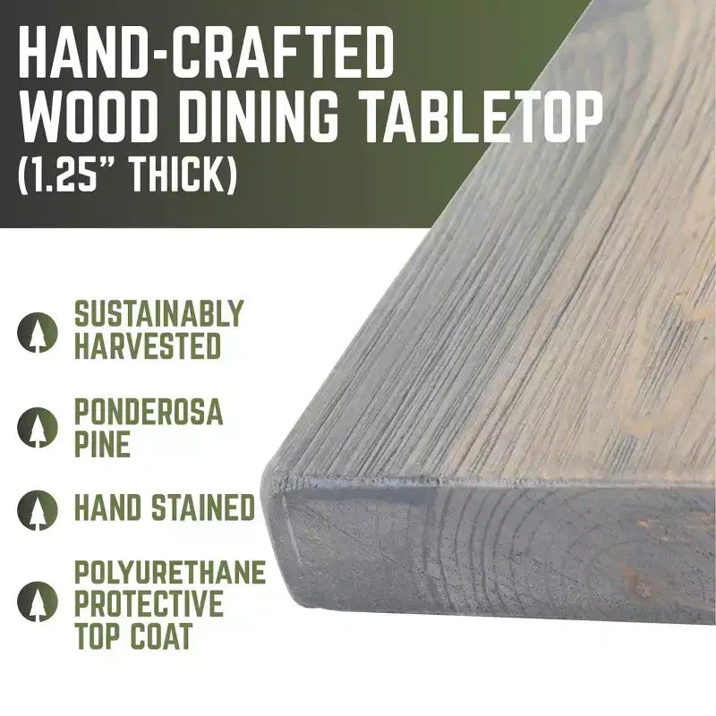 RESTORE Tavolo da pranzo in legno massello Riverstone Grey di Pipe Decor