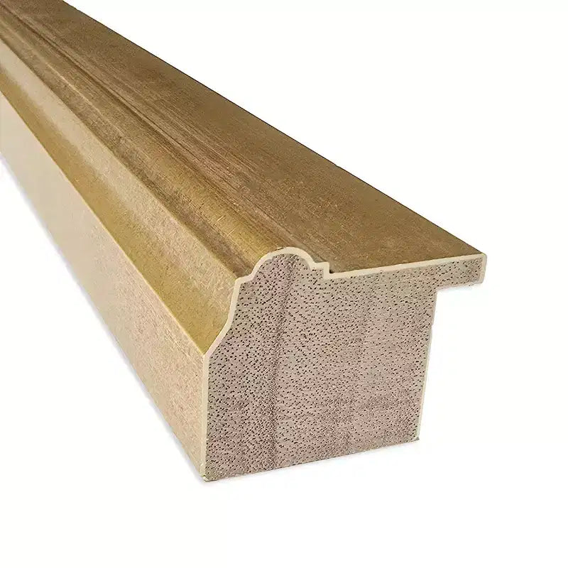 Specchio da bagno da parete Amanti Art Owen Gold Petite Bevel Wood 27 x 21 pollici