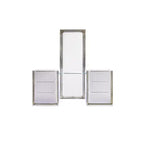HomeStock Cassettiera verticale in MDF da 19,69 pollici con 14 cassetti in finitura grigia