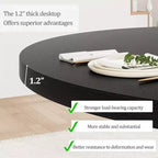 CuisinSmart Tavolo da pranzo rotondo rustico da 47'' per 4-6 persone, grande tavolo in legno con gambe robuste, per sala da pranzo, senza sedie