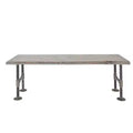 RESTORE Riverstone Grey Solid Live Edge Wood Accent Bench by Pipe Decor