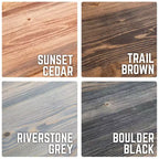 Panca accentata RESTORE Riverstone Grey in legno massello con bordo vivo di Pipe Decor