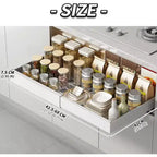 COZONY Ripiano Estraibile Regolabile, Organizer Cucina Senza Foratura, Ripiano Estraibile per Mobile