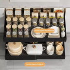 COZONY Ripiano Estraibile Regolabile, Organizer Cucina Senza Foratura, Ripiano Estraibile per Mobile