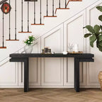 Okak 66IN Tavolo Consolle Minimalista con Impiallacciatura in Legno, Tavolo da Ingresso Extra Largo con Piano Spesso, Tavolo d'Appoggio per Corridoio, Soggiorno
