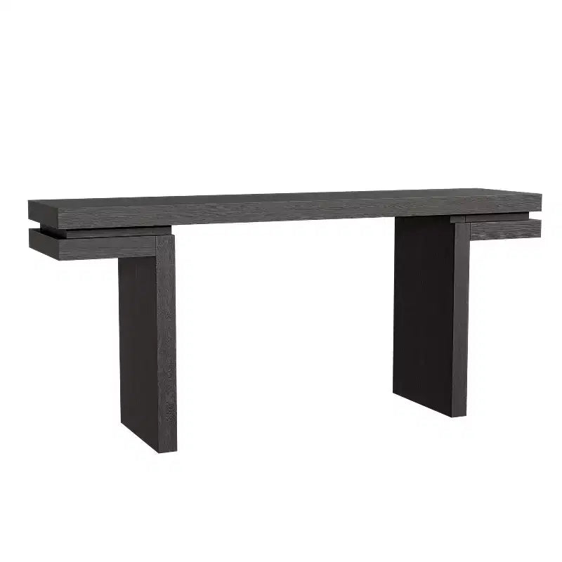 Okak 66IN Tavolo Consolle Minimalista con Impiallacciatura in Legno, Tavolo da Ingresso Extra Largo con Piano Spesso, Tavolo d'Appoggio per Corridoio, Soggiorno