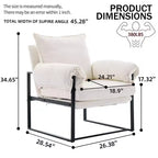 Poltrona Okak Modern Reclinabile con Schienale Imbottito in Ciniglia e Braccioli Regolabili, con Struttura in Metallo Nero, Poltrona Relax per Soggiorni, Aree Relax