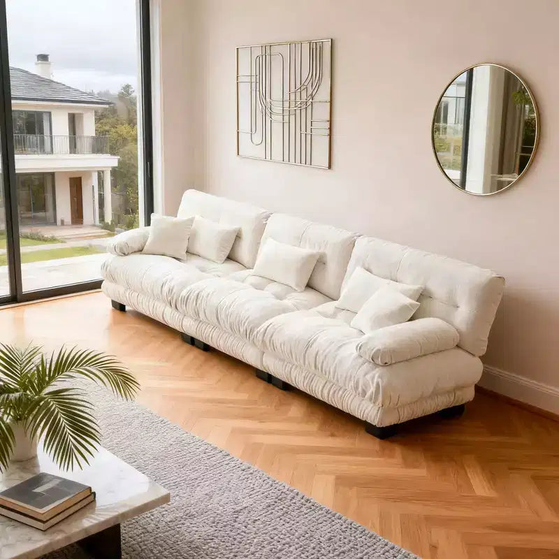 Divano Homy Casa Oversized Cloud con Cuscini Morbidi e Seduta Profonda, per Soggiorno o Sala Relax