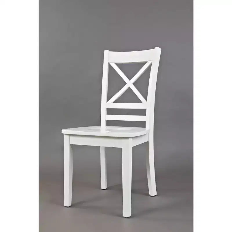 Jofran, Simplicity Sedia da pranzo classica con schienale a croce in legno massello (set di 2)
