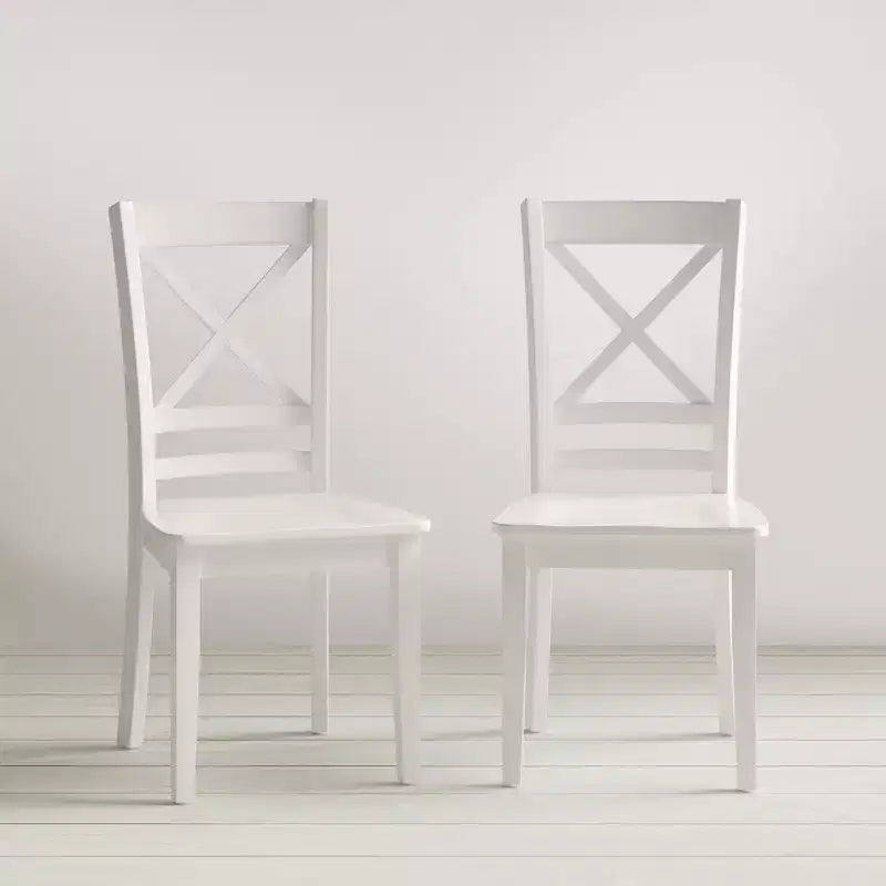 Jofran, Simplicity Sedia da pranzo classica con schienale a croce in legno massello (set di 2)