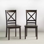 Jofran, Simplicity Sedia da pranzo classica con schienale a croce in legno massello (set di 2)