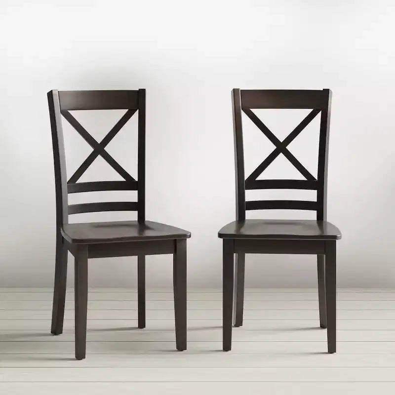 Jofran, Simplicity Sedia da pranzo classica con schienale a croce in legno massello (set di 2)