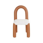 Meridian Furniture, Sedia da Pranzo Amari in Ecopelle e Tessuto Bouclé, Set da 2