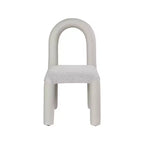 Meridian Furniture, Sedia da Pranzo Amari in Ecopelle e Tessuto Bouclé, Set da 2