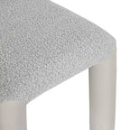 Meridian Furniture, Sedia da Pranzo Amari in Ecopelle e Tessuto Bouclé, Set da 2