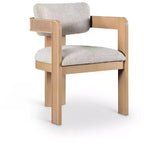Meridian Furniture, Sedia da pranzo rivestita in tessuto testurizzato di lino beige Sacha, set da 2
