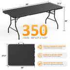 Tavolo pieghevole SUGIFT da 1,5 m, tavolo lungo pieghevole a metà per feste, tavolo portatile pieghevole con design resistente