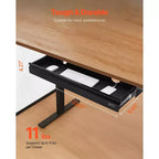 VEVOR Cassetto scorrevole sottopiano largo 33 pollici, accessorio sottopiano a scomparsa, organizer da scrivania nascosto, 33x9x4 pollici, nero