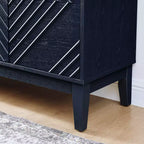 Mobile credenza con 60 ripiani e ante con motivo geometrico, scaffali regolabili, consolle moderna porta TV, tavolino da caffè, buffet per cucina