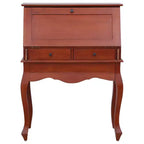 Scrittoio Segretario Marrone Legno massello di mogano 78 x 42 x 103 cm
