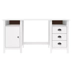 Scrivania bianca in legno massello di pino Scrivania standard rettangolare rustica