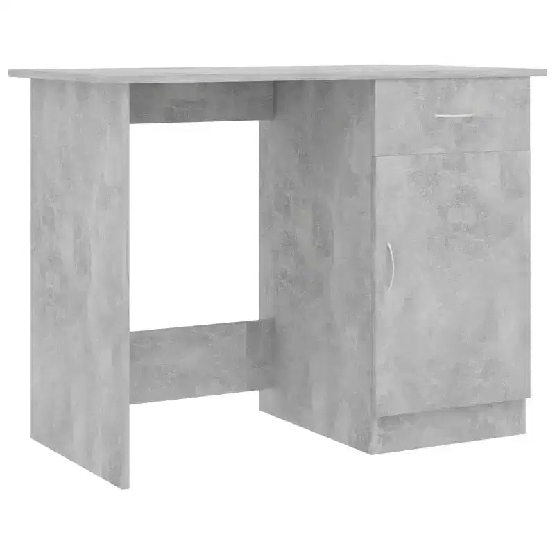 Scrivania Standard Rettangolare in Legno Ingegnerizzato Grigio Cemento