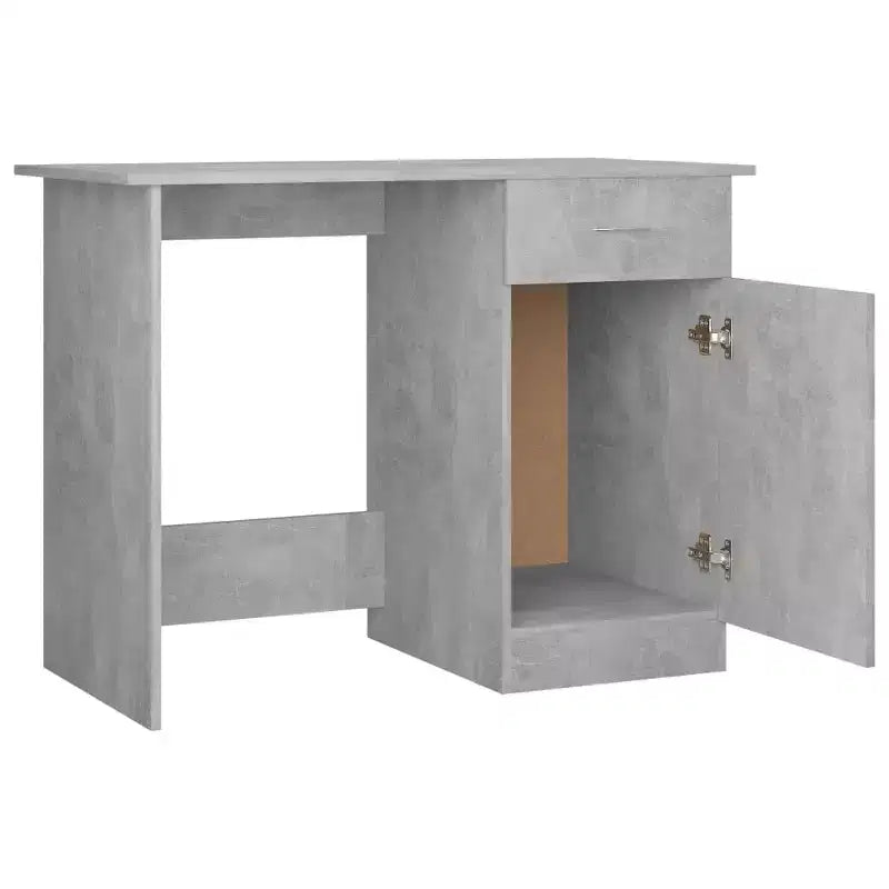 Scrivania Standard Rettangolare in Legno Ingegnerizzato Grigio Cemento