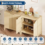 Grande credenza a buffet con contenitore, mobile da bar moderno scanalato da 120 cm con 3 cassetti e 2 ante per sala da pranzo, soggiorno, corridoio
