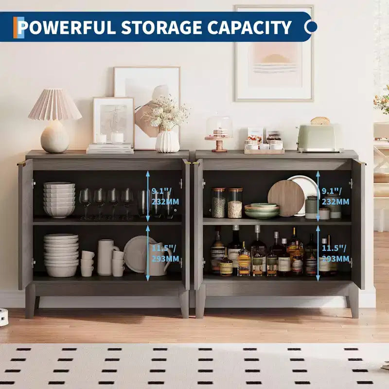Grande credenza a buffet con contenitore, mobile da bar moderno scanalato da 120 cm con 3 cassetti e 2 ante per sala da pranzo, soggiorno, corridoio