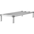 VEVOR Aluminum Dunnage Rack, 48 x 20 Commercial Food Floor Rack, 8 Off the Floor, 1000 lbs Capacity All-Welded Aluminum Storage Rack, Silver