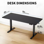 Scrivania elettrica con sollevamento, scrivania elettrica verticale regolabile in altezza 160x70 cm, scrivania elettrica ergonomica, tavolo elettrico regolabile in altezza.