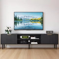 COZONY Modern TV Stand with Fluted Panel Design and Storage Cabinets, Entertainment Center Console for Living Room