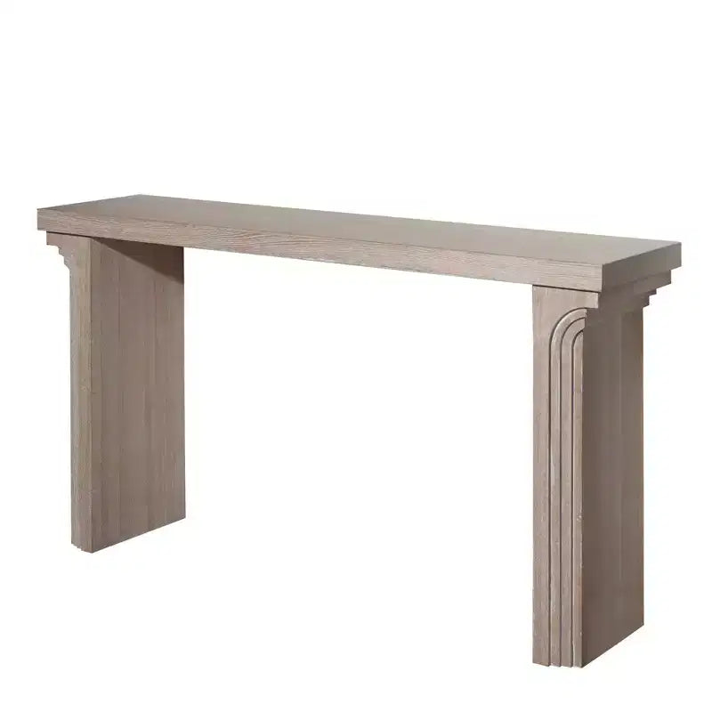 Okak 58IN Consolle Minimalista con Gambe Curve, Tavolo da Ingresso con Piano e Gambe Spessi, Tavolo da Ingresso per Soggiorno, Atrio